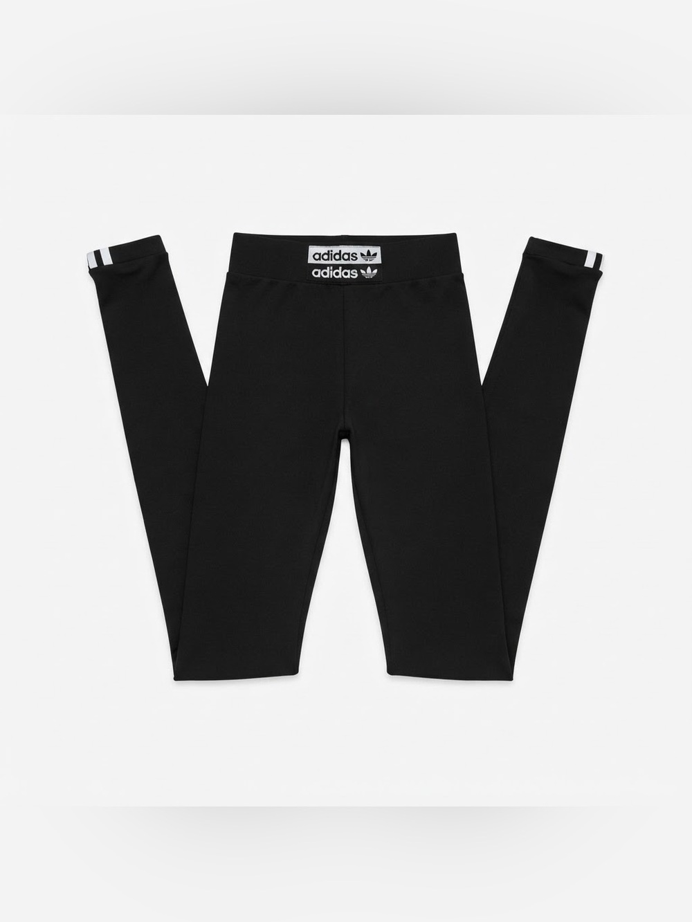 Adidas Originals Double Logo Leggings Women Size S Black Stretch Tights